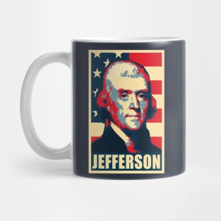 Thomas Jefferson Propaganda Poster Pop Art Mug